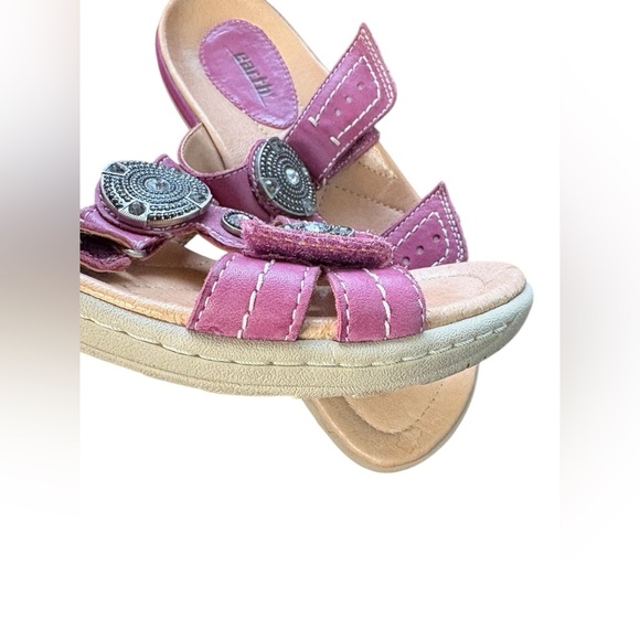 Earth Shoes Womens 8B raspberry pink Papaya Slides Sandals Rhinestones preloved - Picture 6 of 8